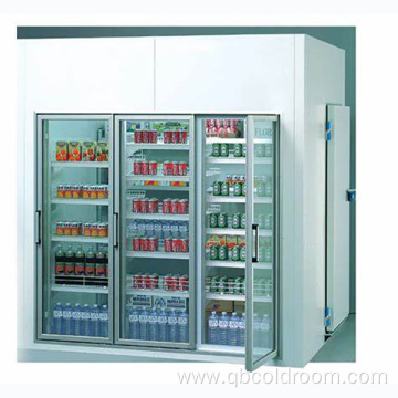 Freezer cabinet glass door refrigerated room